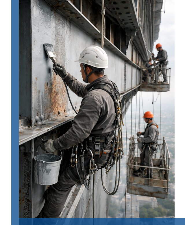 Покраска металлоконструкций на высоте в Железнодорожном профессионально