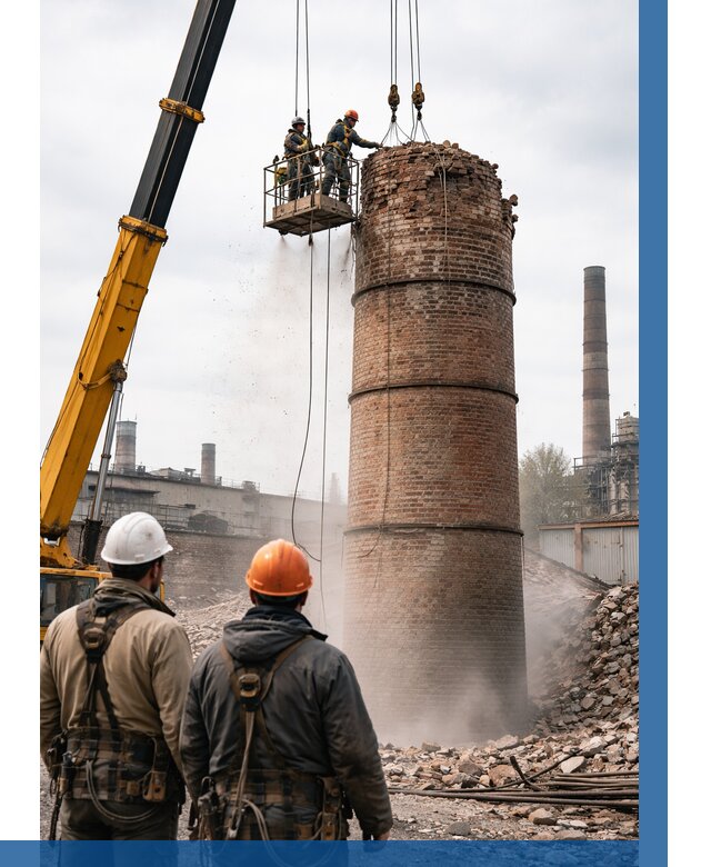 Демонтаж дымовой трубы в Железнодорожном от 92286 р. | ВЫСОТНИК-Жлз, смета