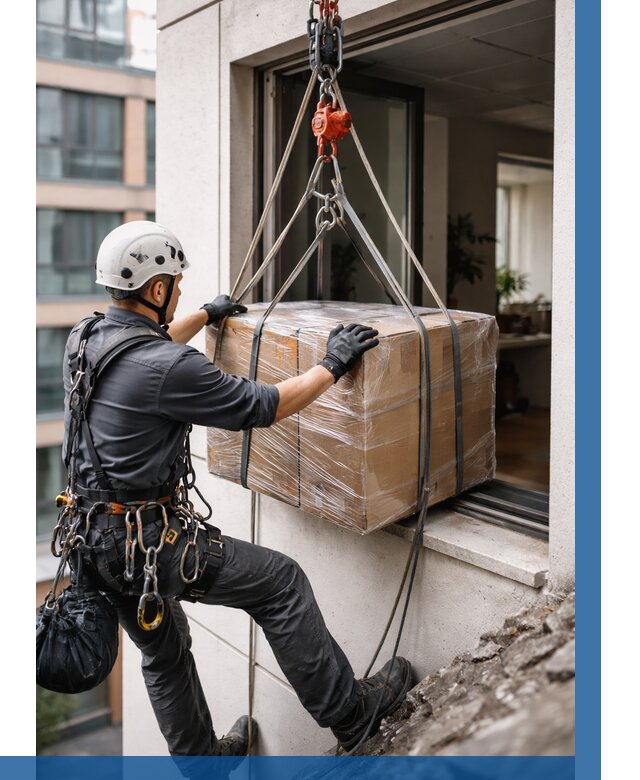 Подъем груза через окно в Железнодорожном от 4614 р. | ВЫСОТНИК-Жлз