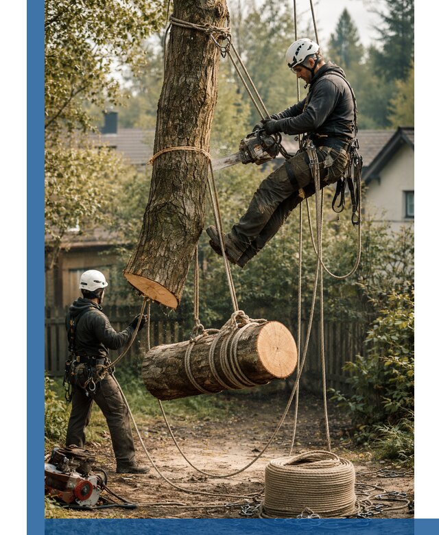 Валка деревьев частями в Железнодорожном, безопасно и аккуратно