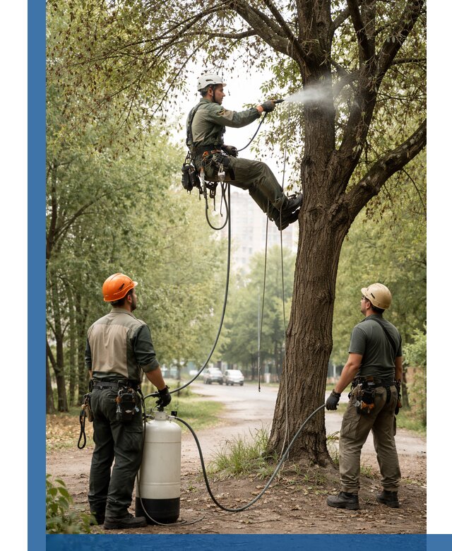 Обработка деревьев от вредителей в Железнодорожном профессиональная защита